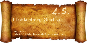 Lichtenberg Stella névjegykártya