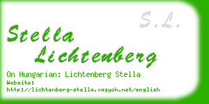stella lichtenberg business card